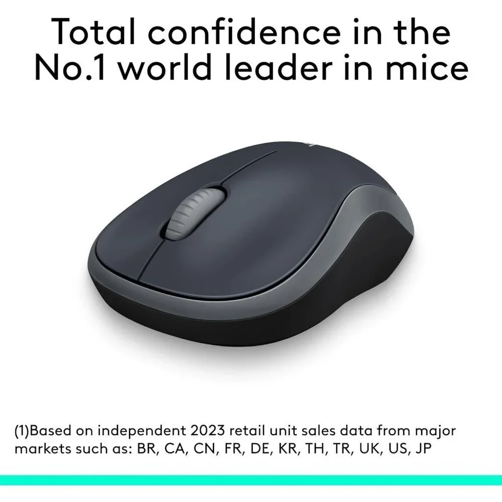✨Mouse Wireless 2.4GHz with USB Mini Receiver 12-Month Battery Swift for Laptop